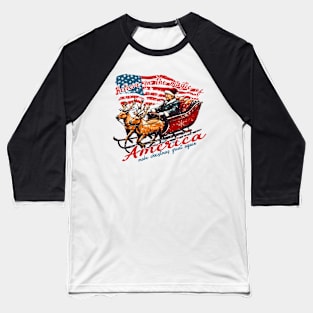 Believe In The Magic Of America, Make Christmas Great Again, Trump Christmas Baseball T-Shirt